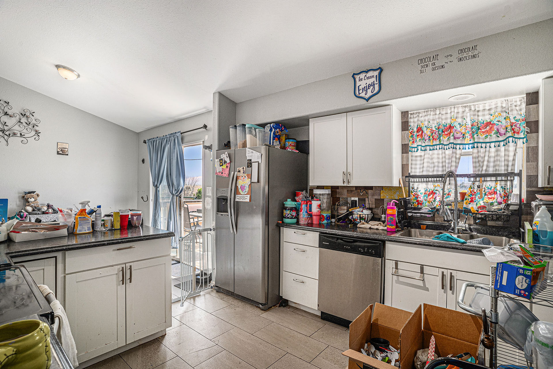 Bad Real Estate Photo of Messy Kitchen
