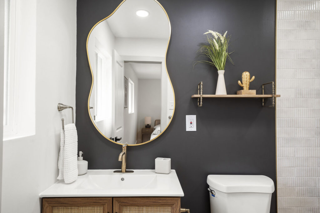 Real Estate Photograph of a Updated Bathroom