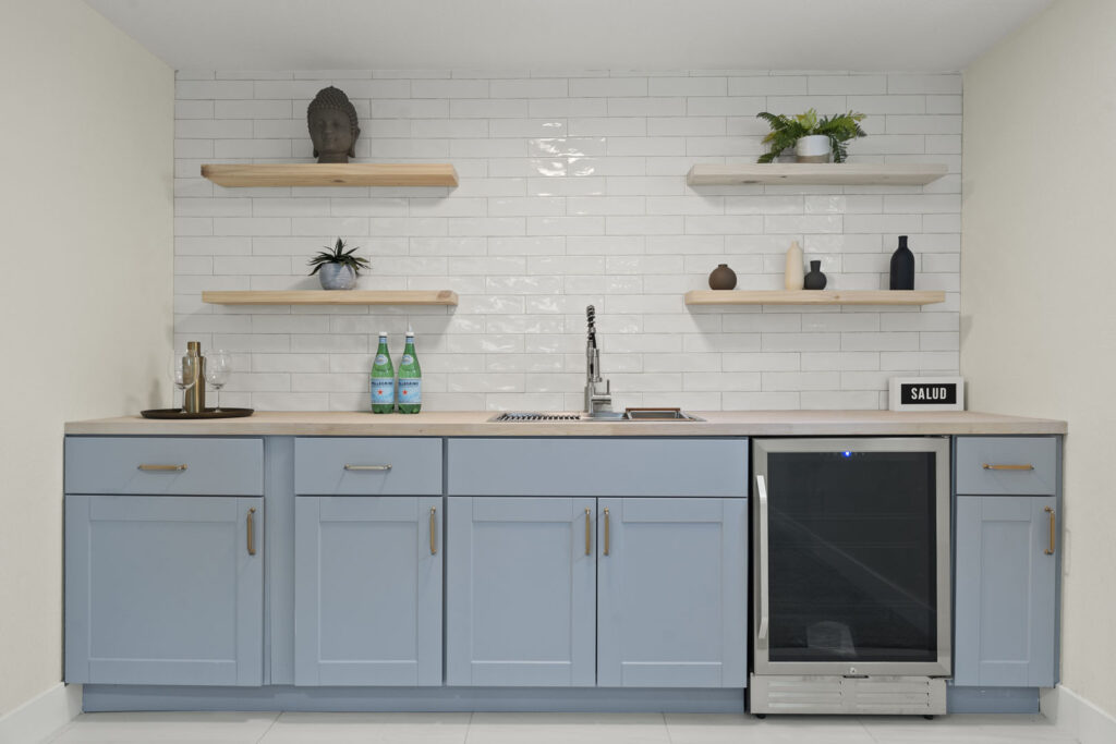 Real Estate Photograph of a Modern Wet Bar