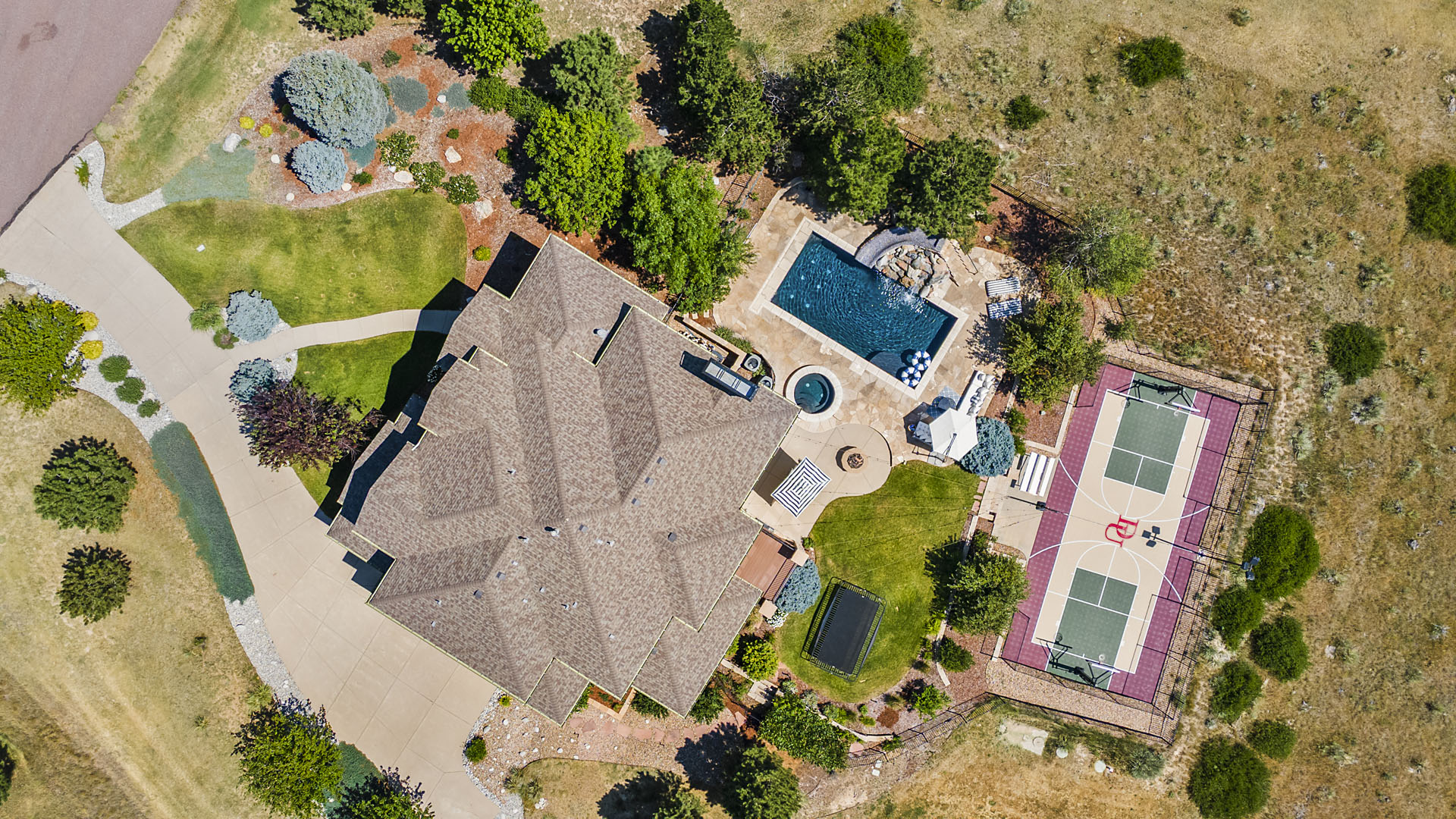 Drone Photograph of a Luxury Home