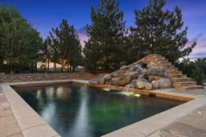 True Twilight Real Estate Photograph of a Pool